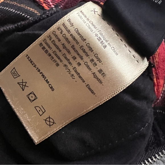 Scotch & Soda Maison Scotch Modern Classics Tartan Plaid Punk Zipper Skinny Pant - Picture 11 of 15